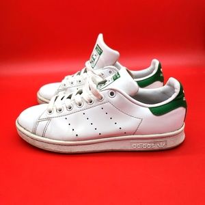 Adidas Originals Stan Smith White Green Tennis Shoe Women's 7 Sneakers